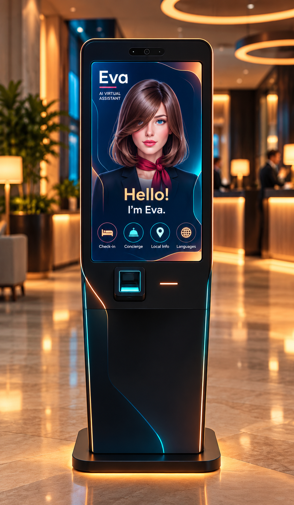 Eva interactive AI kiosk
